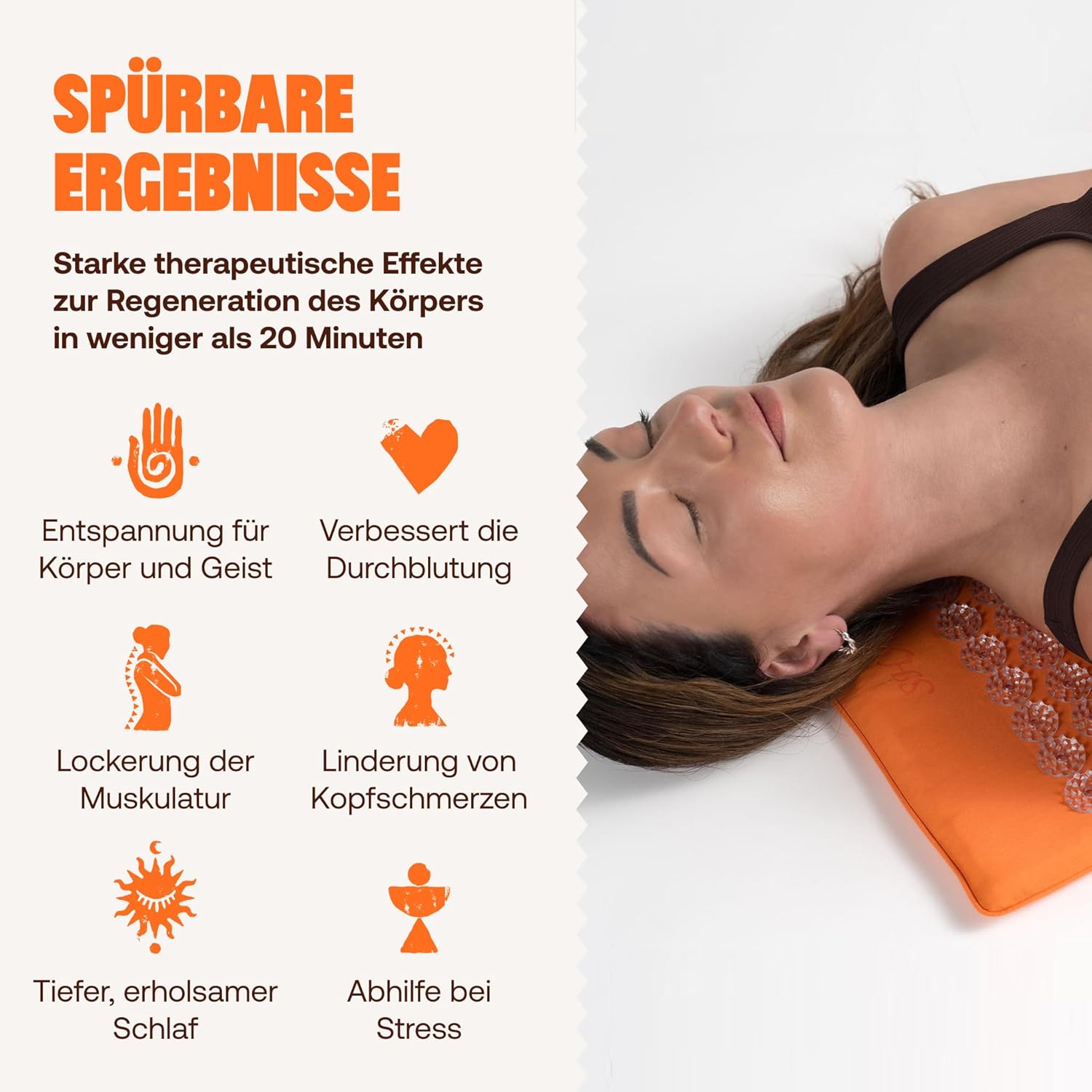 ShaktiMat (Das Original seit 2007) Premium-Akupressurmatte zur Entspannung für Rücken, Nacken, Füße, ethische Handarbeit, GOTS-zertifizierte Bio-Baumwolle, Original-Intensität, Onyxschwarz – Bild 2