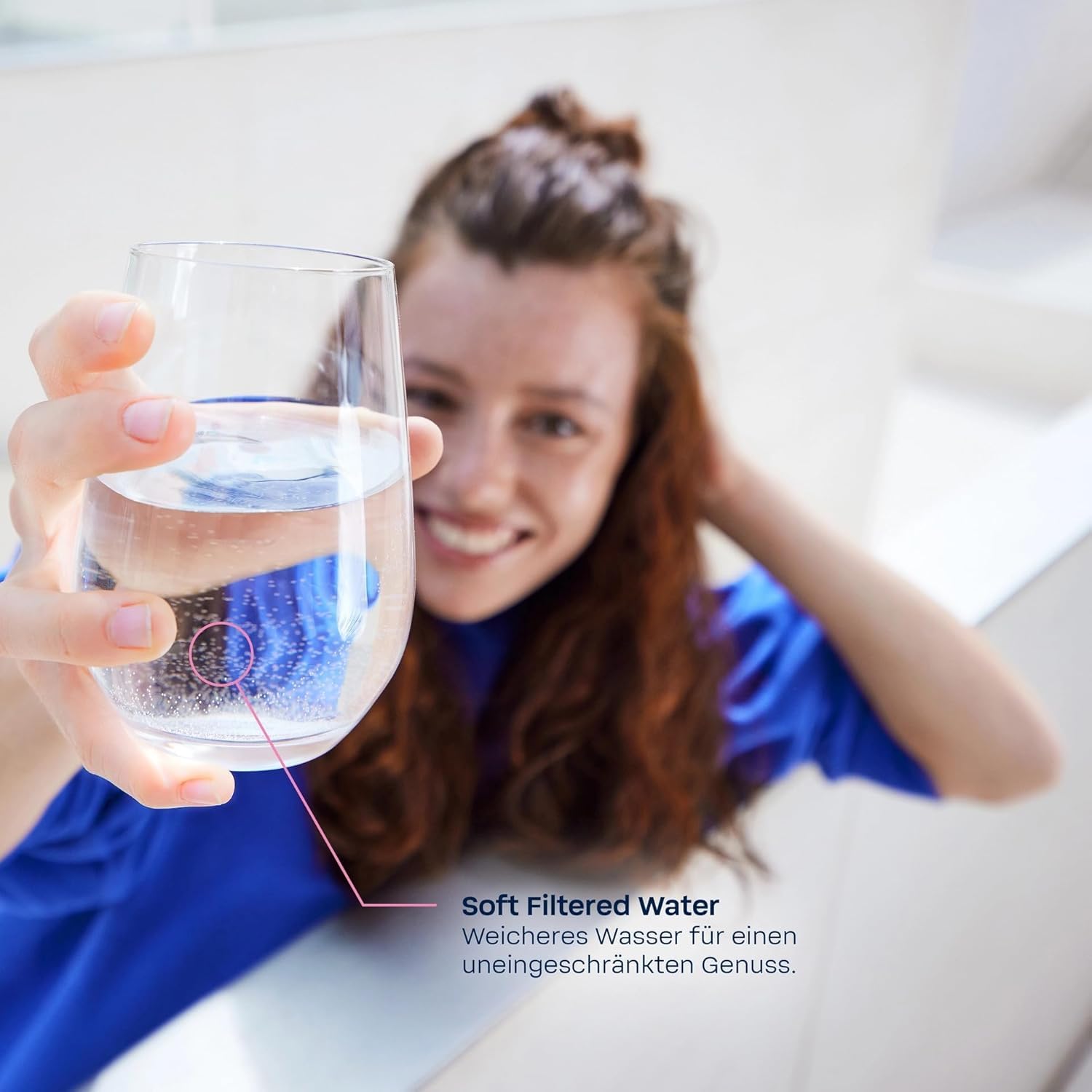Homeside Wasserfilterkanne Blau inkl. 1x Kalkfilterkartusche | Wasserfilter Trinkwasser 2,6 L | Filter für weiches gefiltertes Wasser | Trinkwasserfilter | Filtert Kalk, Chlor, Blei und Kupfer – Bild 6