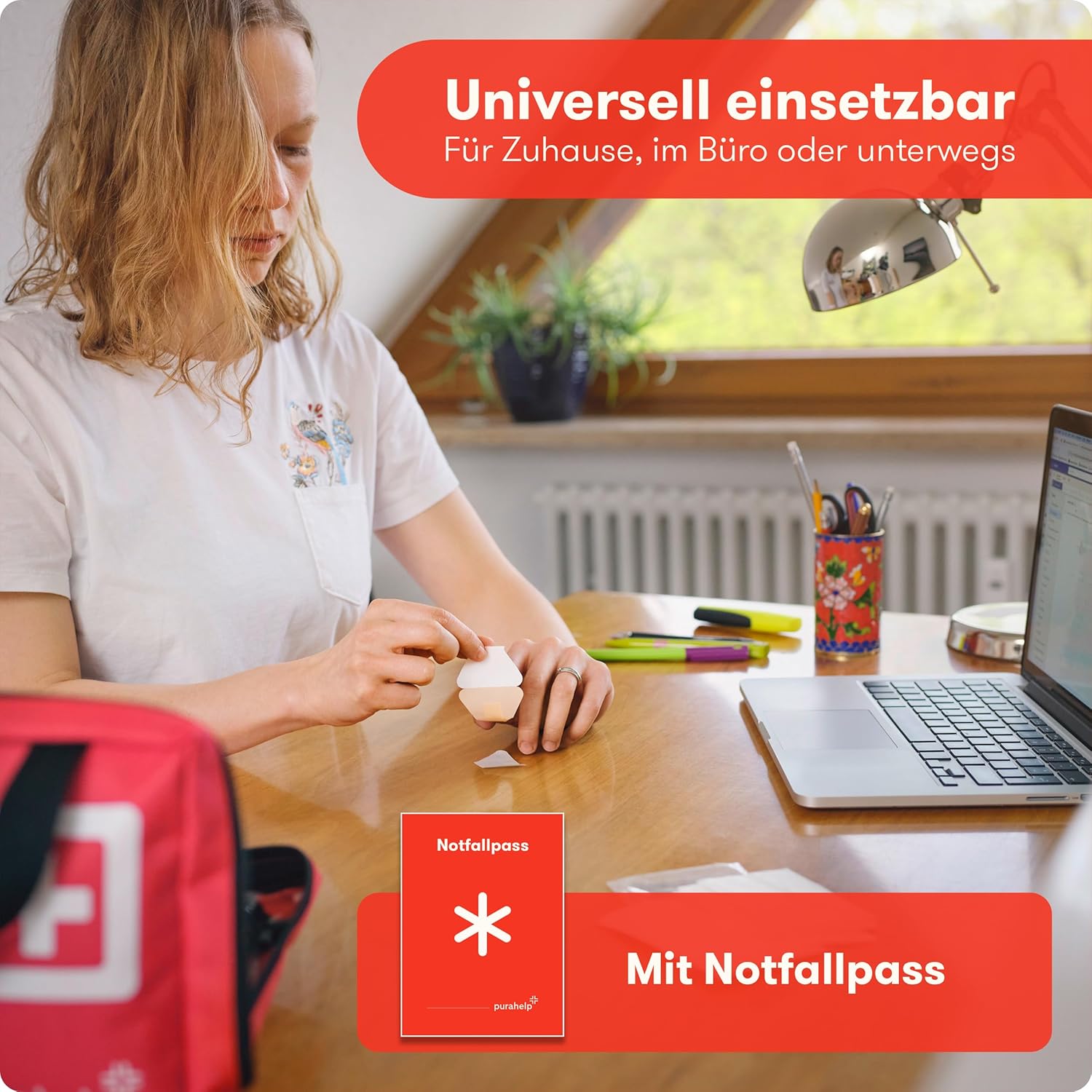 Erste-Hilfe-Set (2-teilig) – 172-teilig für Zuhause, im Büro oder unterwegs – Reiseapotheke Erste-Hilfe-Set Outdoor-Kinder – Bild 2