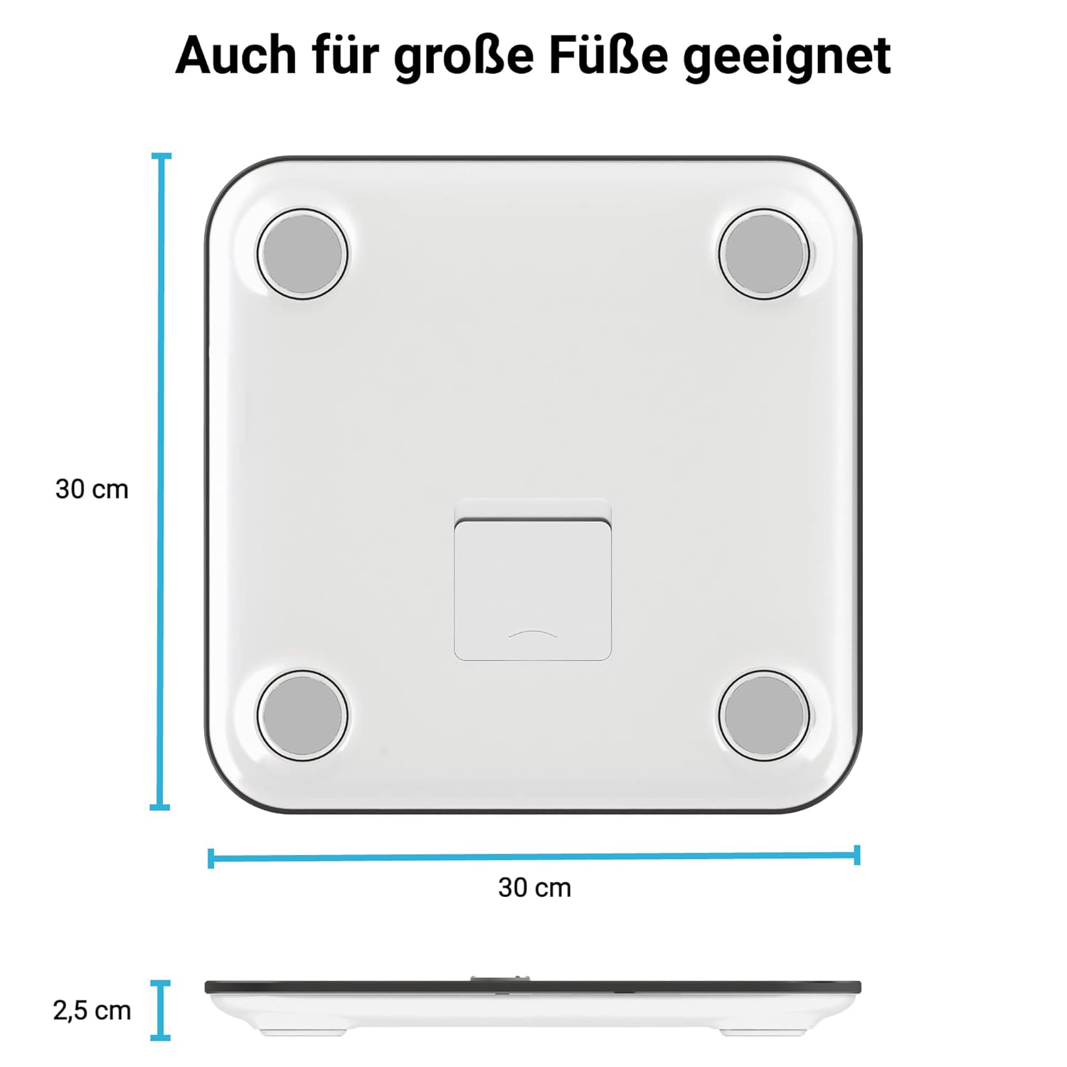 Fitleap Körperfettwaage mit Körperfettanalyse, digitale Bluetooth-Personenwaage mit App-Funktion, Waage mit Körperzusammensetzungsfunktion – Bild 6