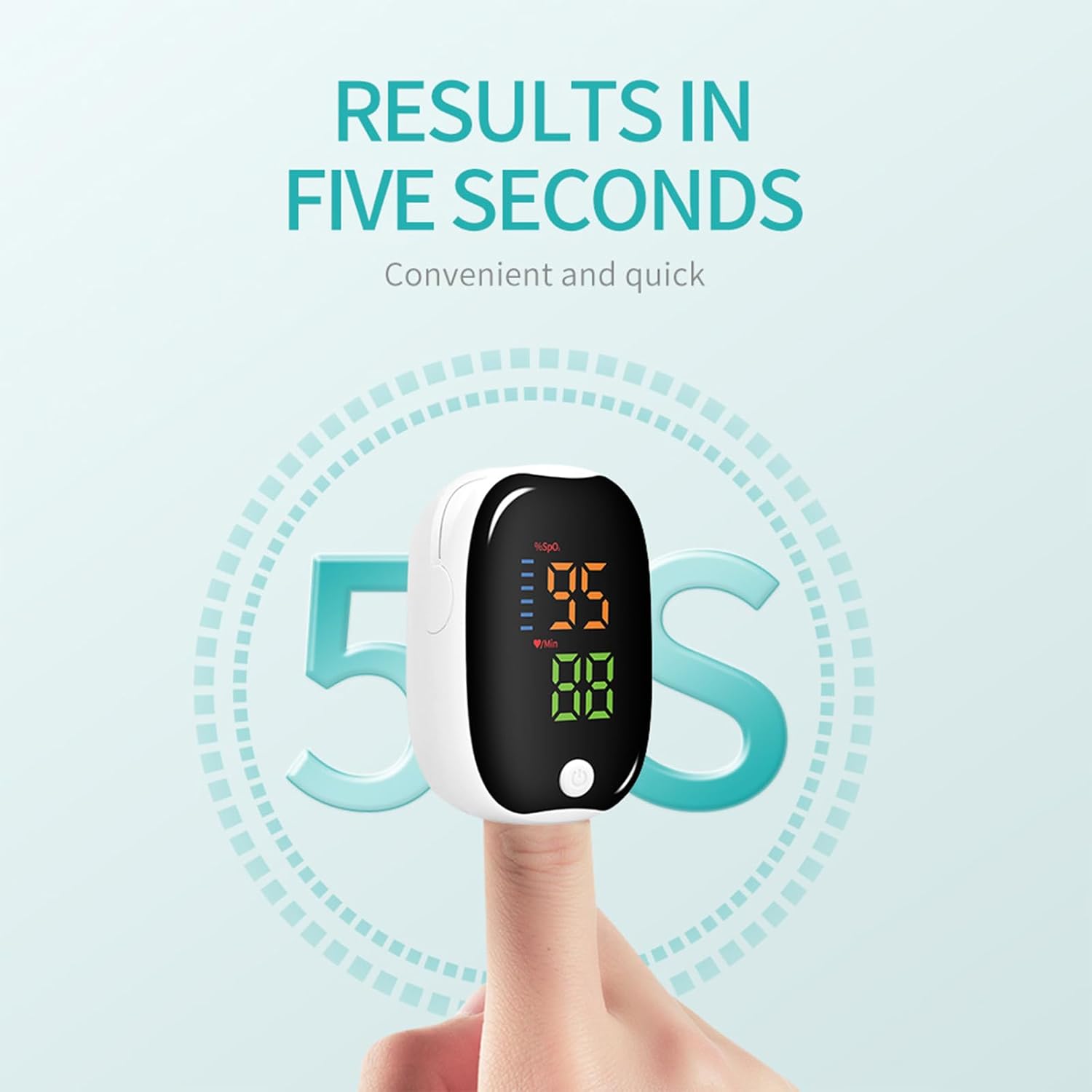 Fingerpulsoximeter Sport, SpO₂ & Pulsfrequenzmesser mit OLED-Display, tragbar für Training, Wandern und Freizeit (Schwarz, 4 Stück) – Bild 2