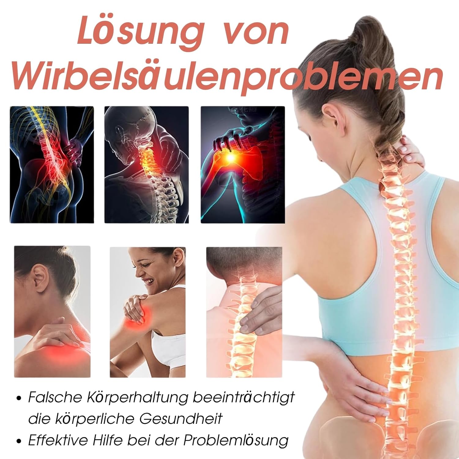 Reatowrol Verstellbarer Rückenstützgürtel für Männer und Frauen, Rückenglätter und Haltungstrainer zur Verbesserung der Körperhaltung, geeignet für Büro, Alltag und Sportaktivitäten – Bild 5