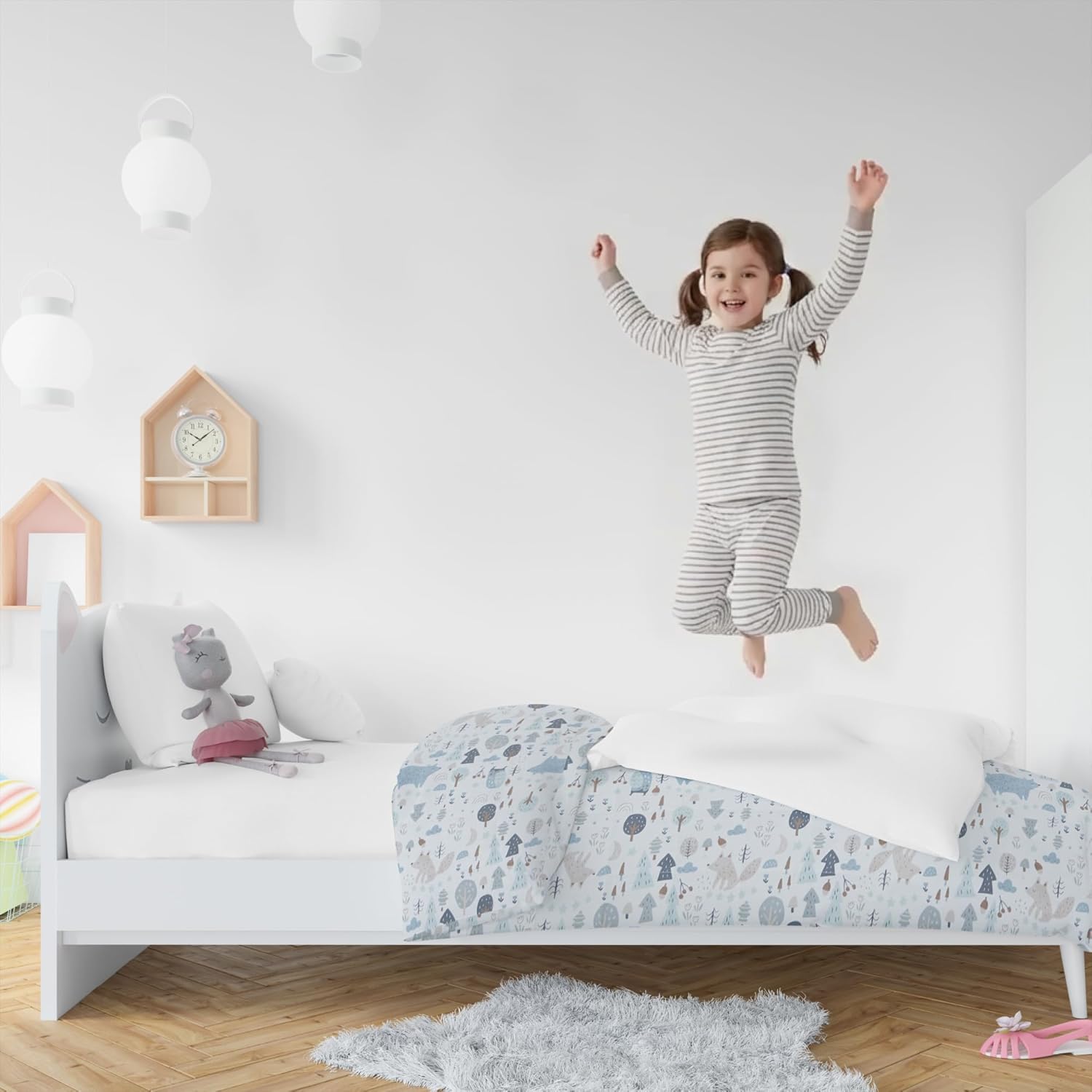 Dailydream Gewichtsdecke für Kinder, 90 x 120 cm, 2,5 kg, Weltraum-Motiv, 100 % Baumwolle mit Glasperlenfüllung, schwere Decke zum Schlafen, Gewichtsdecke, Therapiedecke, Körpergewicht 20–35 kg – Bild 7
