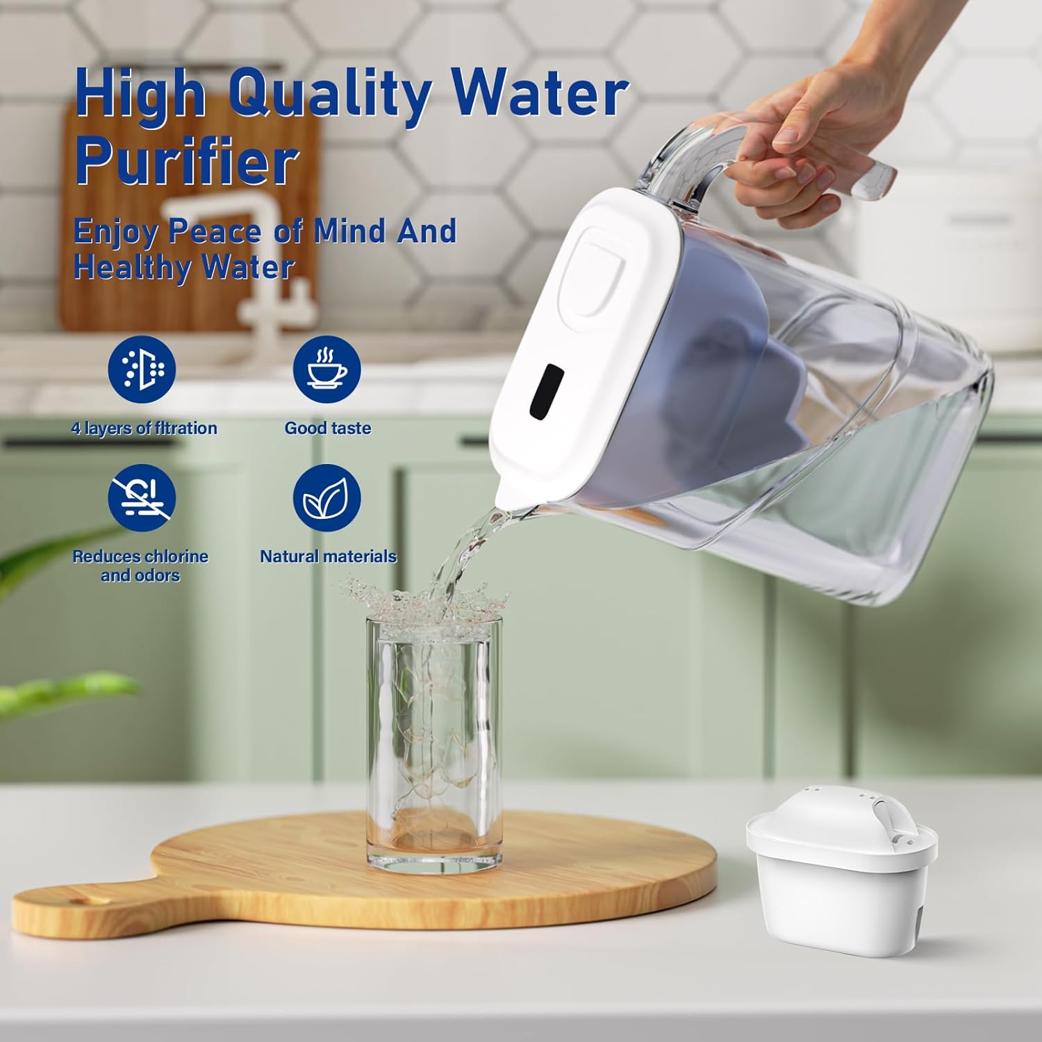Wasserfilterkartuschen, Ersatz für Brita Maxtra Pro Marella Maxtra Plus, Filtert Kalk, Wasserkocher-Filterkartuschen, kompatibel mit Brita All-in-1 (6, 6P) – Bild 2