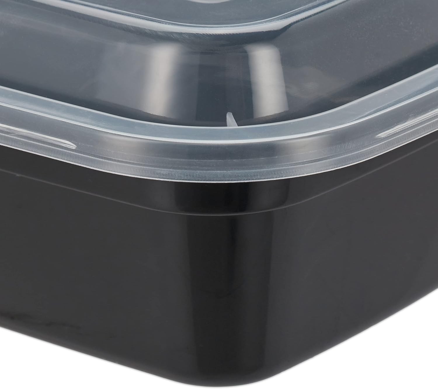 Relaxdays Meal-Prep-Boxen, 10er-Set, 2 Fächer, mikrowellengeeignet, 800 ml, Lebensmittelbox aus Kunststoff mit Deckel, schwarz, 10028692 – Bild 7