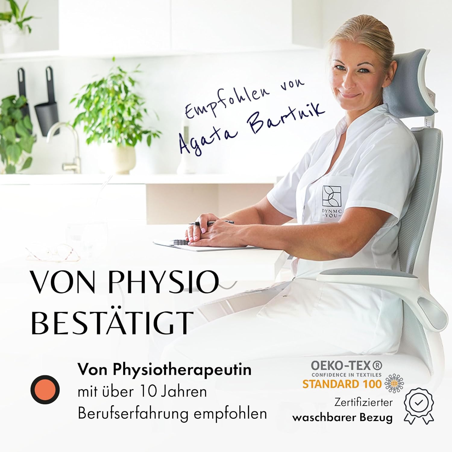 DYNMC You Bequemes Keilkissen-Sitzkissen mit rutschfester Unterseite, ideal für Bürostuhl-Autositze – Bild 3