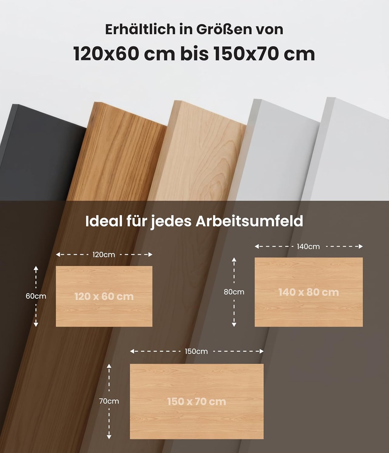 Schultz eDesk Base höhenverstellbares Tischgestell, elektrische weiße Buche (120 x 60), ergonomischer Stehschreibtisch, Home-Office-Einstieg, stabil, leise und robust, höhenverstellbares Tischgestell – Bild 3