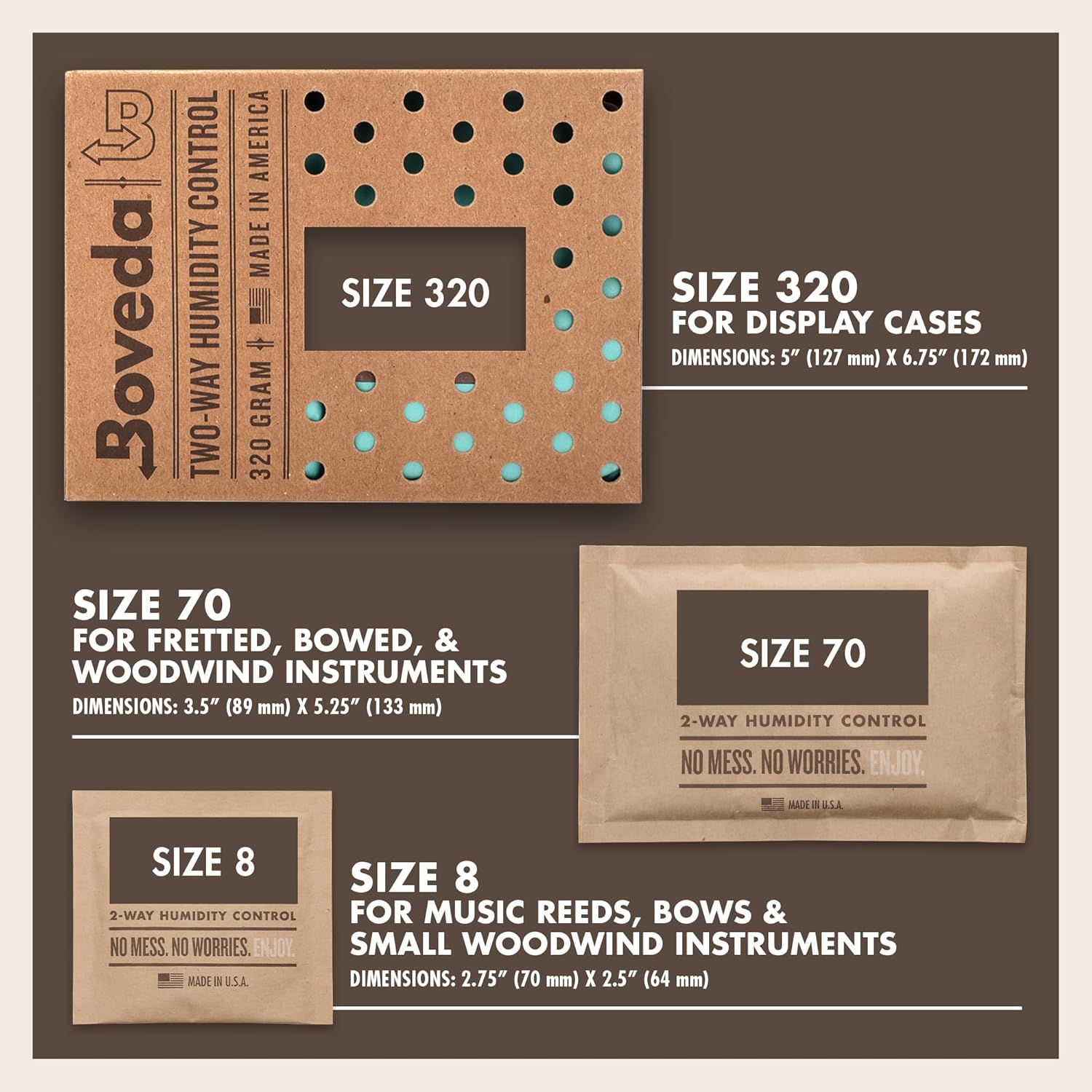 Boveda 49 % RH Zwei-Wege-Luftfeuchtigkeitskontrolle für Gitarren und Holzinstrumente – 4er-Pack – Bild 4