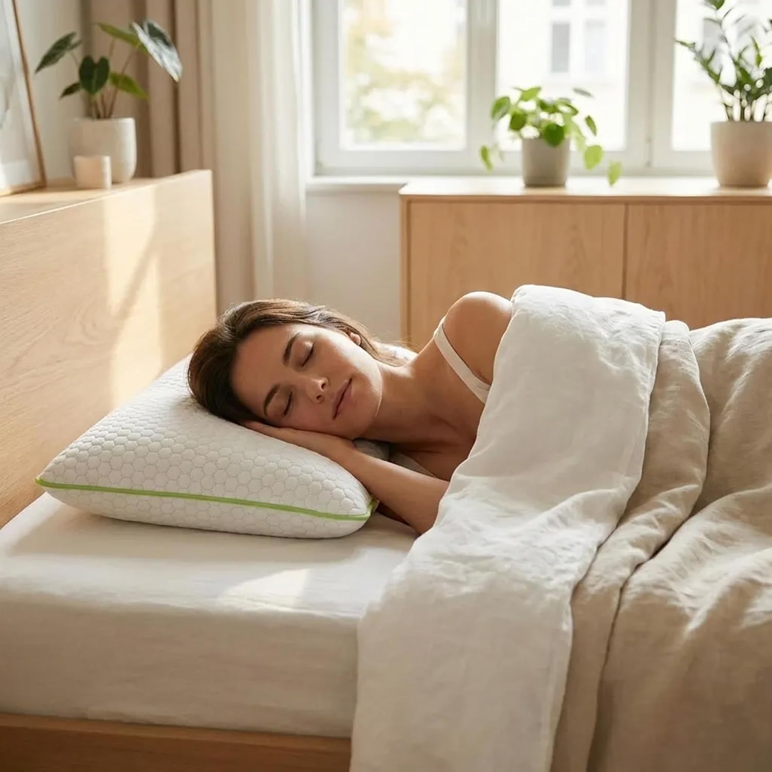 Orthopädisches Nackenstützkissen von Limarmo – Kissen für Seitenschläfer aus Memory-Gel-Schaum, Kissen für Seiten- und Rückenschläfer, deutsche Qualität (710 x 420 x 130 mm) – Bild 3