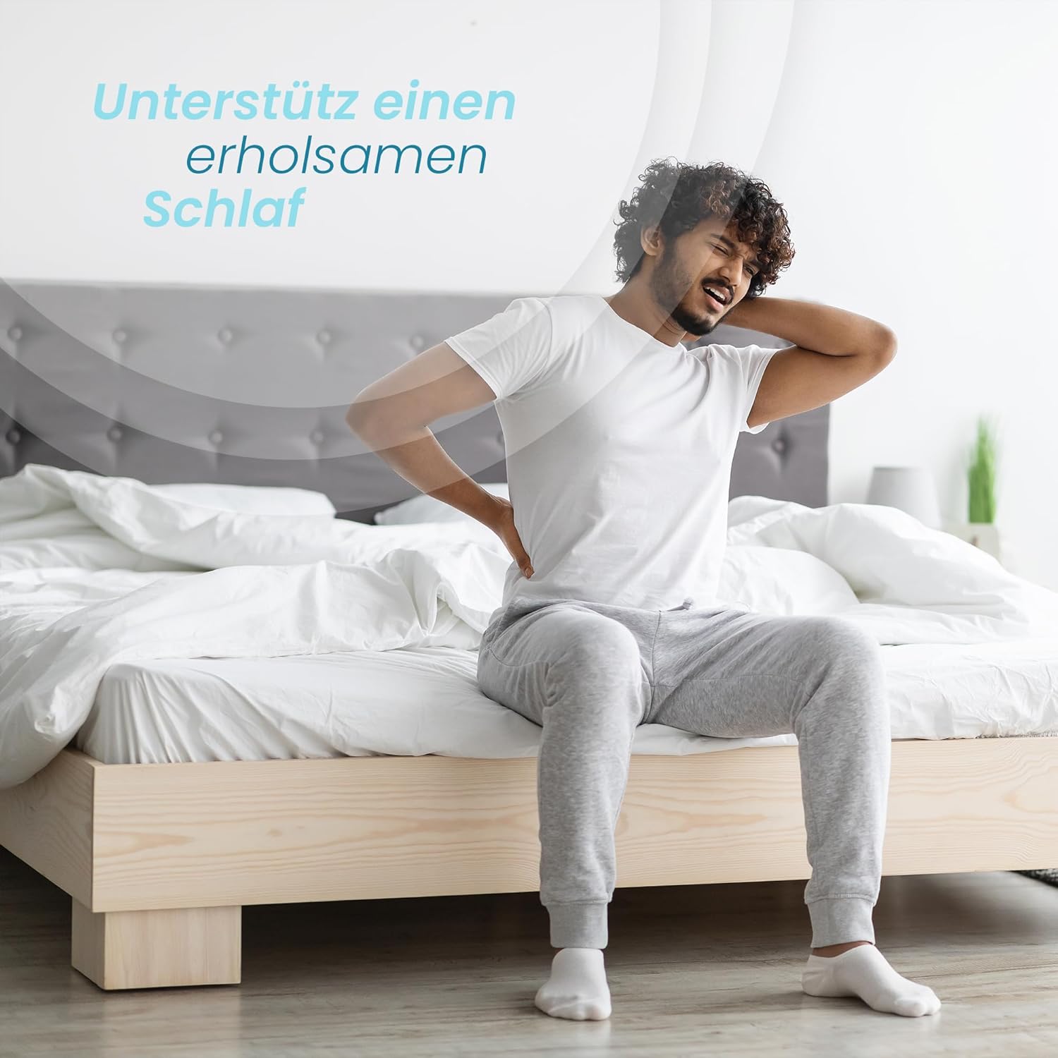 Bestlivings Nackenkissen aus Memory-Schaum (Nackenrolle / 40 cm x Durchmesser 15 cm), viskoelastisches Kissen – Silver Protect-Bezug, antimikrobiell, abnehmbar – Öko-Tex – Bild 8