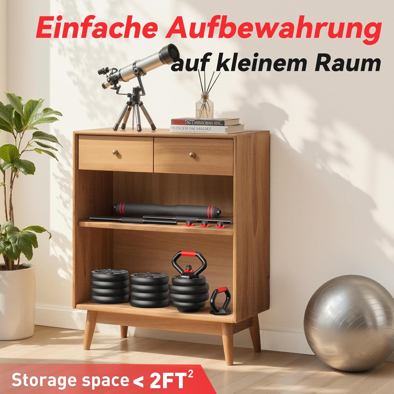 FEIERDUN 10 kg - 40 kg Hanteln verstellbar 2er Set, 5-in-1 Hantelset, Langhantel, Kettlebell, Liegestützständer für Ganzkörpertraining, Krafttraining für Männer und Frauen – Bild 8