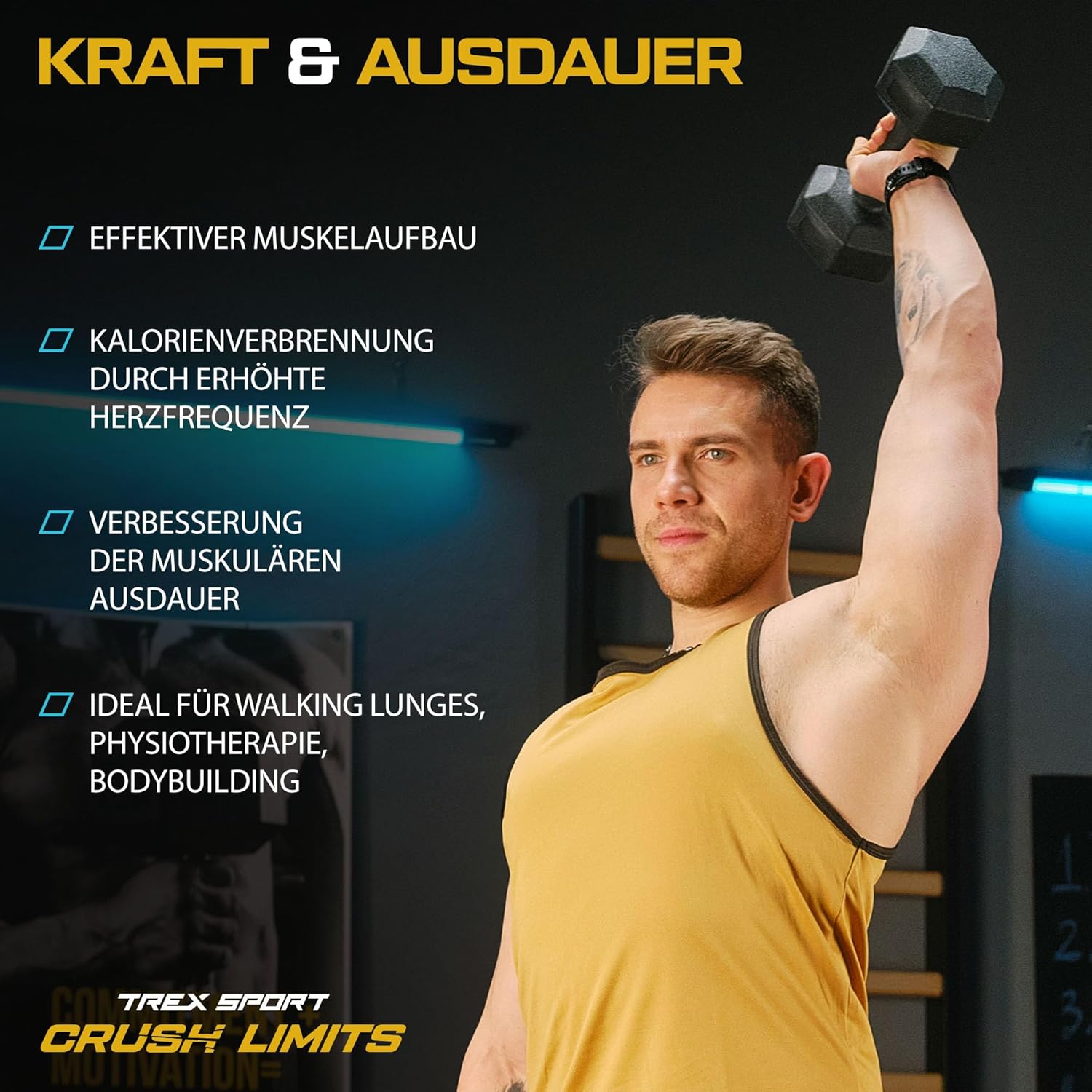 TREX SPORT Hantel-Set | Hanteln 2er Set 2 kg - 20 kg | Hanteln Damen & Herren Set Hantelset – Bild 6