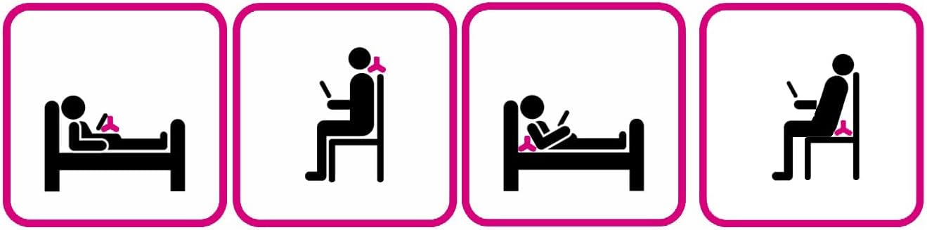 Ergonomischer waschbarer Leseknochen – handgefertigt in OWL – hergestellt in Deutschland: Meditationskissen/Entspannungskissen/Nackenkissen – Buch/Tablet/Smartphone/Handy-Unterstützung – Mandalas, Retro-Stil – Bild 9