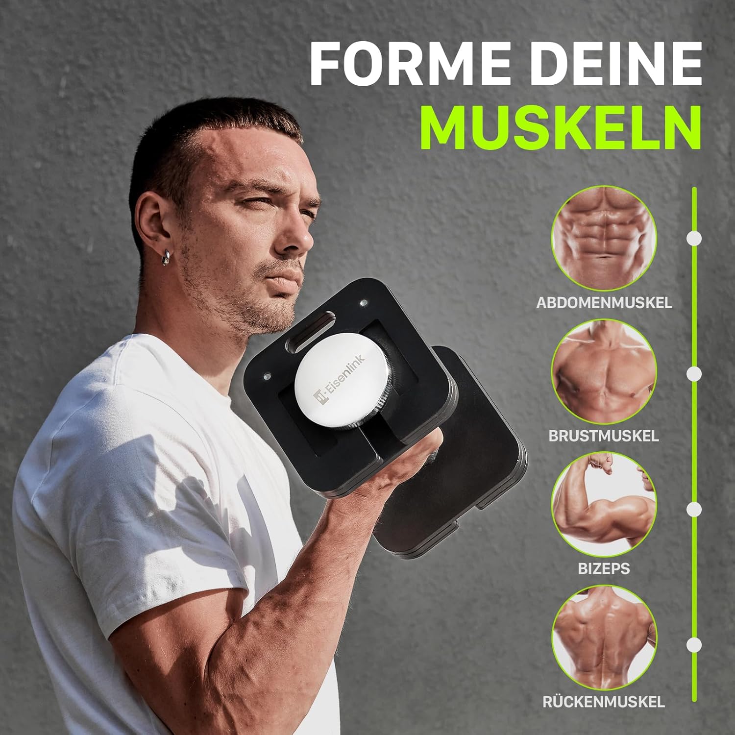 Eisenlink Verstellbare quadratische Hantel, 1 Stück, 20 kg, 36 kg, innovative, ultrakompakte, verstellbare Hantel mit rutschfestem Griff für Fitnesstraining, Fitnessstudio, Zuhause – Bild 5