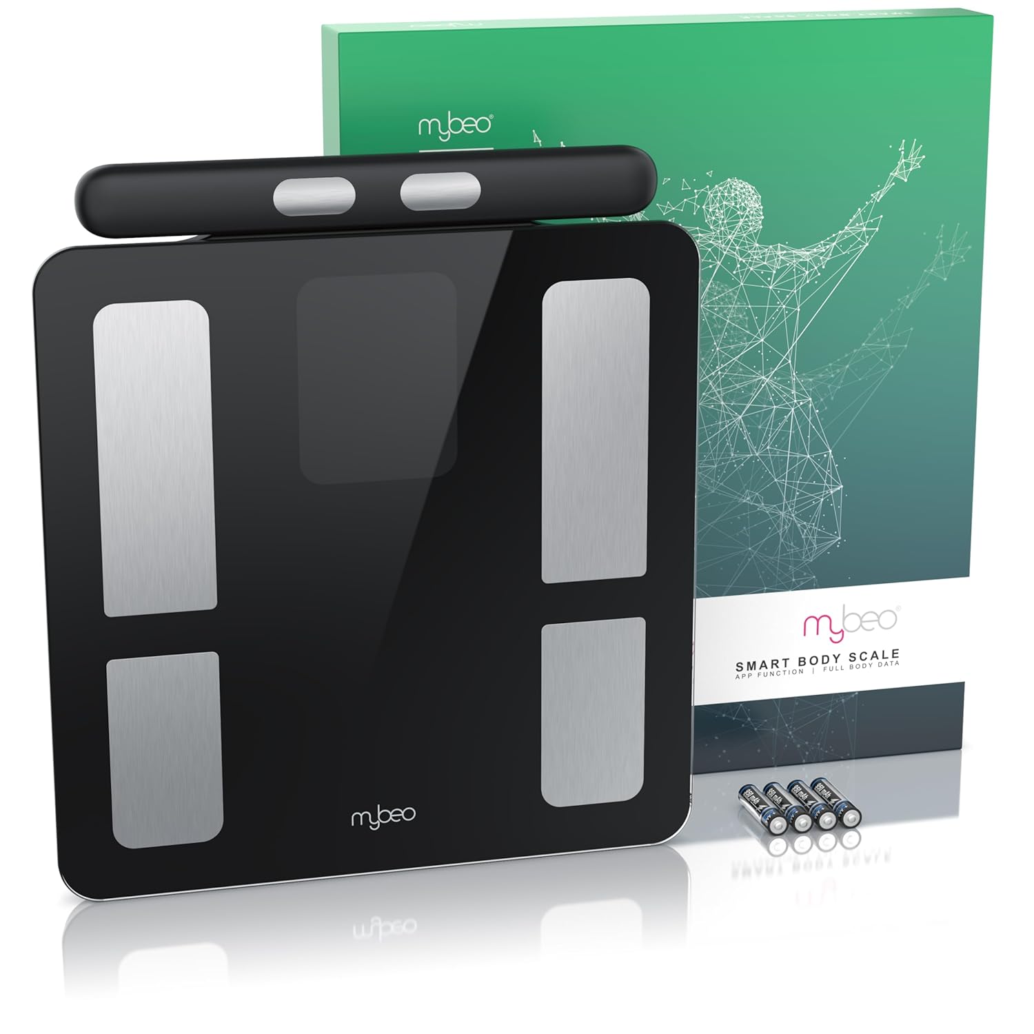 Mybeo Körperfettwaage mit Handsensoren mit App, digitale Bluetooth-Körperwaage, Personenwaage, Multifunktionswaage, digitaler Display-Griff für präzise Ergebnisse mit Körperfettanalyse – Bild 7