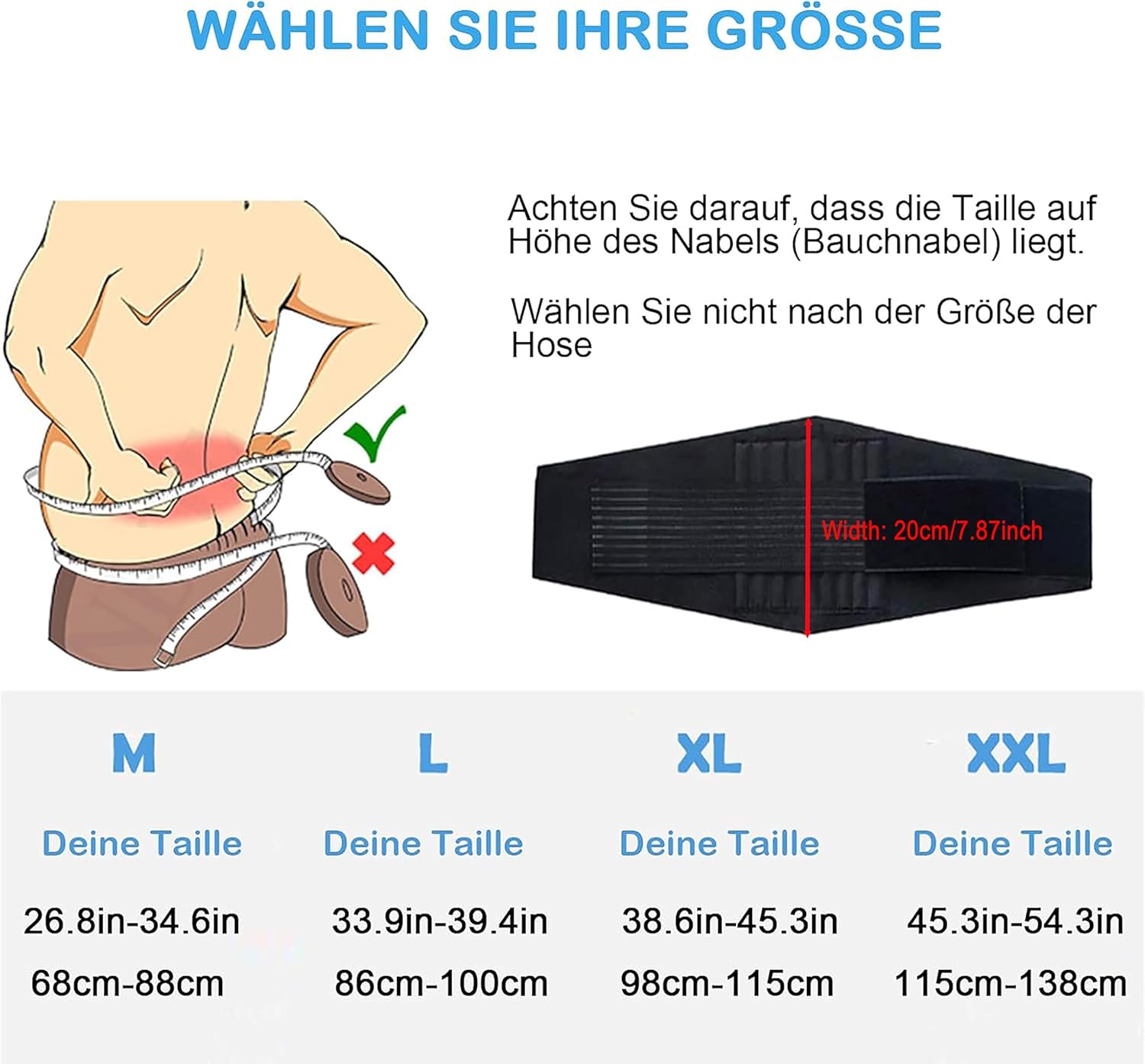 Paskyee Rückenstützgürtel für den unteren Rücken für Männer und Frauen mit 6 Stangen – Rückenbandage zur Linderung von Skoliose und Ischiasschmerzen – Bild 5