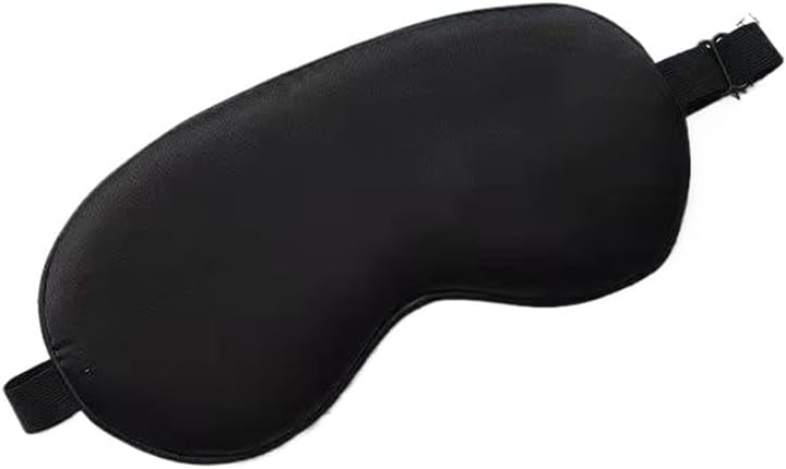 Premium-Schlafmaske mit verstellbarem Gummiband, perfekt für Seitenschläfer, Reisen und Yoga, lichtblockierend, atmungsaktiv, angenehm zu tragen, Unisex, (schwarz) – Bild 6
