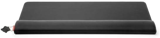 ErgoPols Plus Deluxe Ergonomische Handgelenkauflage für Tastaturen und Handballenauflage aus echtem Leder für Tastatur und Maus, Schwarz, 70 L x 27 B cm – Bild 2
