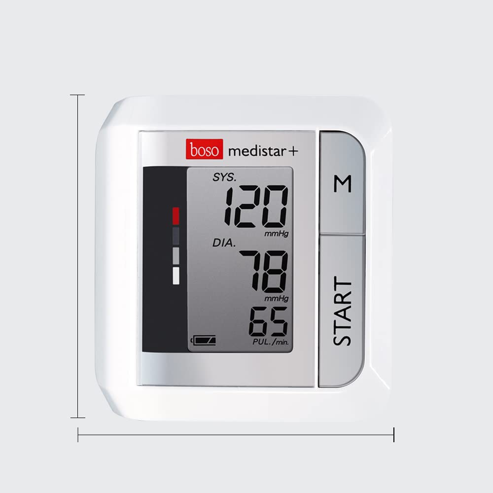 Boso Medistar+ Blutdruckmessgerät-Manschette mit Speicher für 90 Messungen, extragroßem Display und Arrhythmie-Erkennung – inkl. Handgelenksmanschette, 13,5–21,5 cm – Bild 7