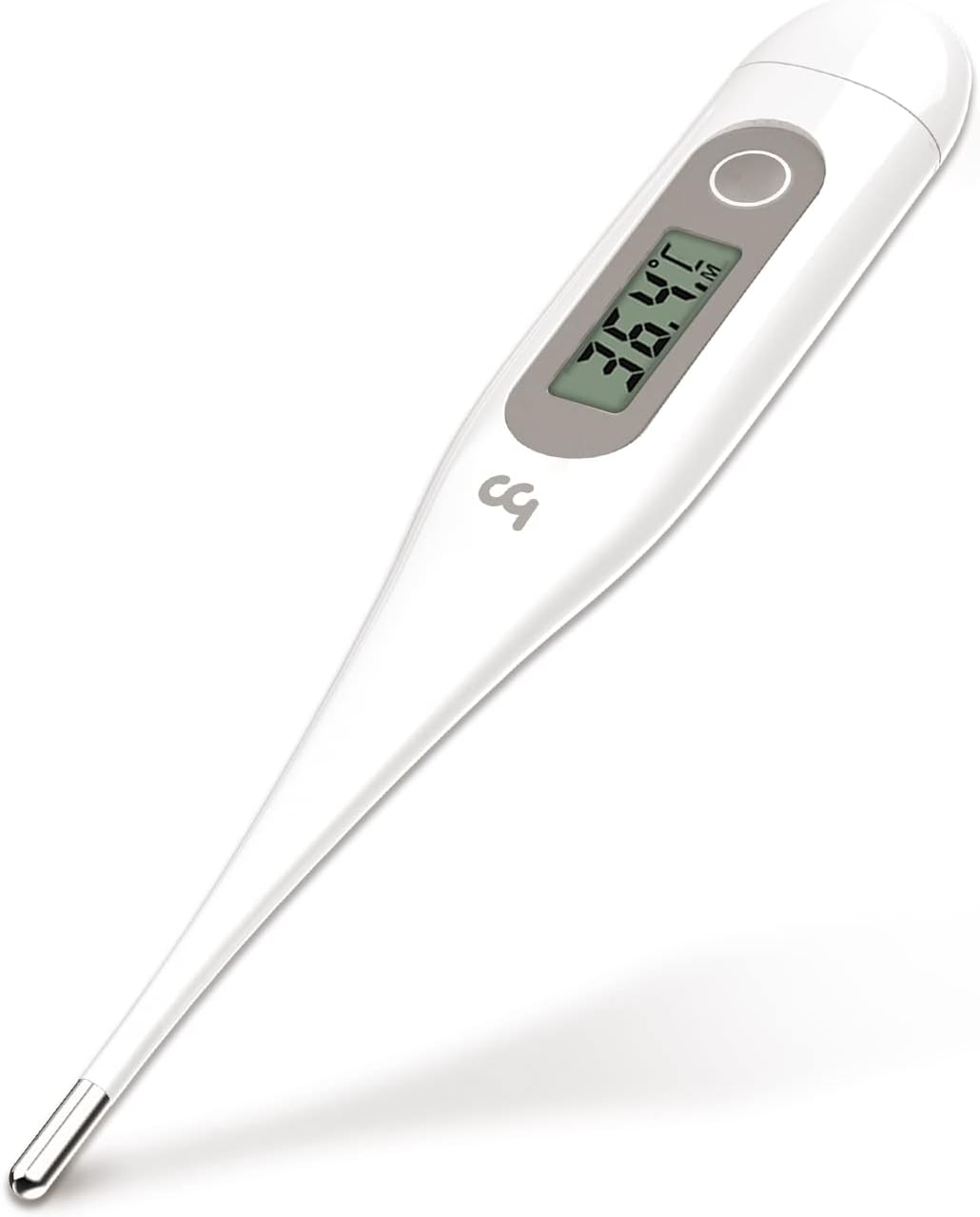 Digitales Fieberthermometer, rektales, orales, Achselthermometer, Fieberthermometer für Babys, Kinder, Erwachsene, genaue und schnelle Messwerte, wasserdichte Sonde, Grau – Bild 9