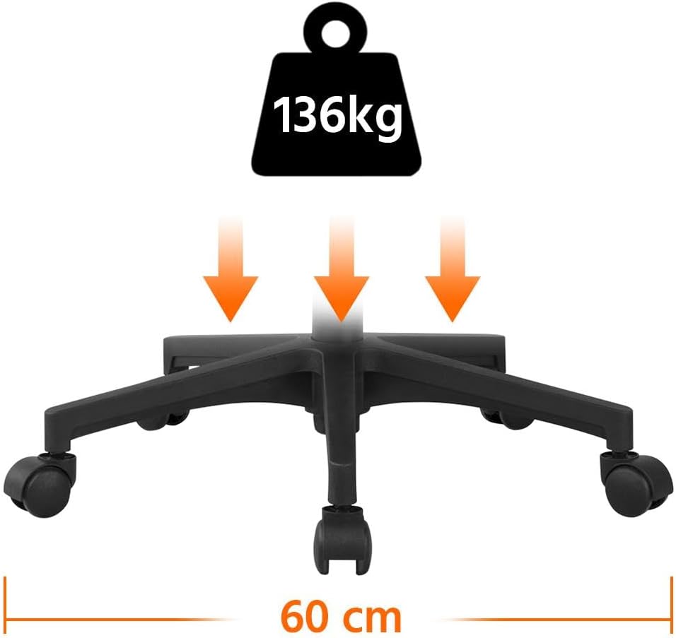 Yaheetech Ergonomischer Bürostuhl, Schreibtischstuhl mit Netzbezug, Arbeitsstuhl mit Armlehnen, Netz-Chefsessel, höhenverstellbarer Computerstuhl, Belastbarkeit 136 kg, atmungsaktiv, Wippfunktion, dunkel – Bild 9