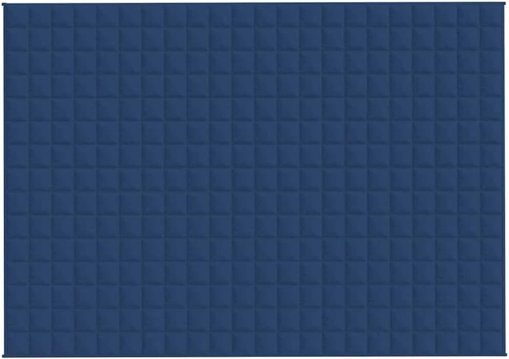 vidaXL Gewichtsdecke, Therapiedecke, Schwere Decke, Einschlafhilfe, Entspannungsdecke, Einschlafhilfe, Schwerkraftdecke, Blau, 155 x 220 cm, 7 kg Stoff – Bild 7