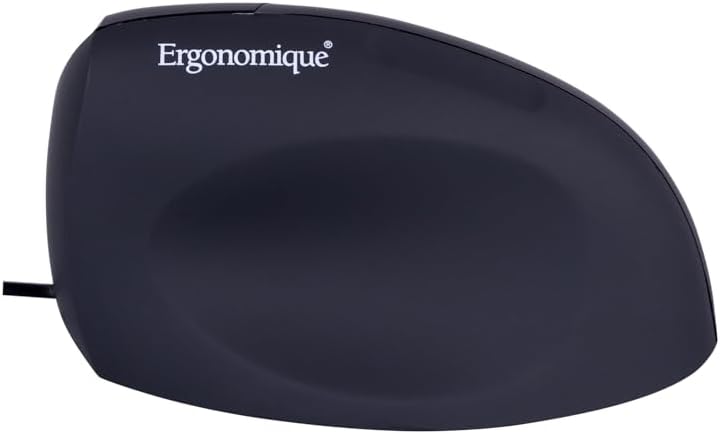 Ergonomische vertikale Maus für Rechtshänder – 3-Tasten-USB-Plug & Play – Ergonomische Maus zur Entlastung des Handgelenks – 800 DPI – Kompatibel mit Windows und Mac – Schwarz – Bild 6