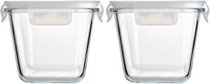 880 ml Glasbehälter mit Deckel, 2e...