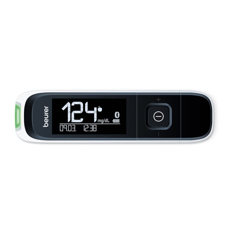 Beurer Medical GL 60 mg/dl Blutzuckermessgerät mit Plug-in-USB, Stechhilfe, 10 Teststreifen, steril, 10 Lanzetten mit praktischem Etui