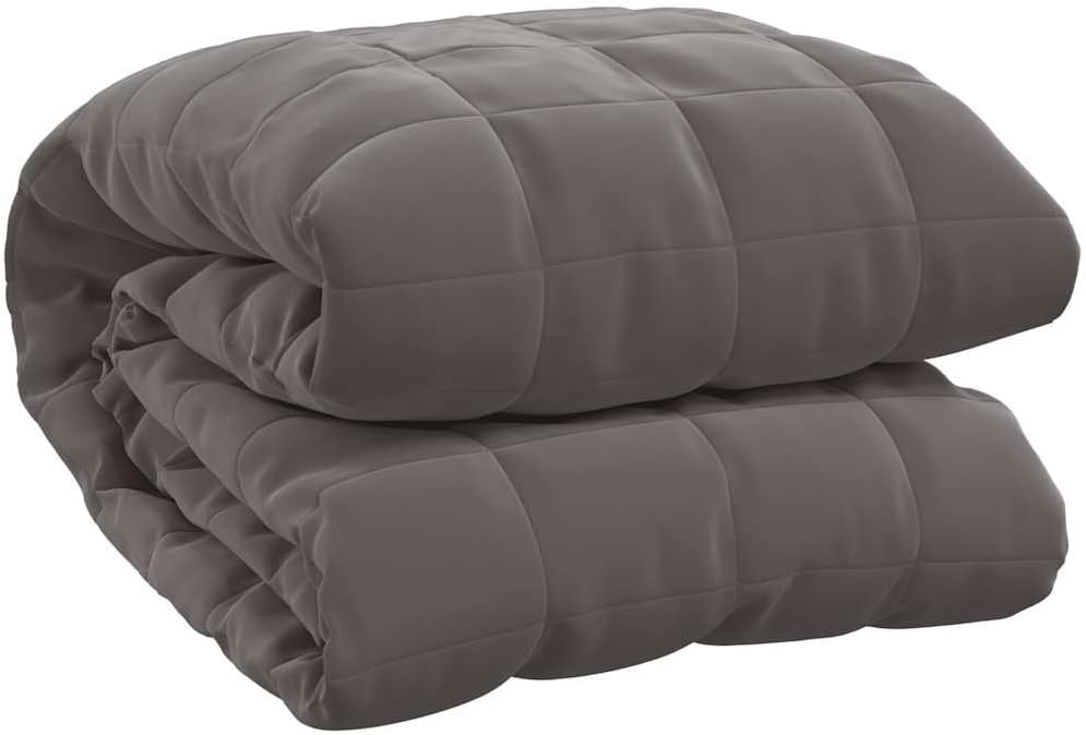 Gewichtsdecke aus gebürstetem Polyester mit Glasperlenfüllung, wärmend, kuschelig weich, Gewichtsdecke, Winterdecke, für Schlafzimmer, Sofa, grau, 150 x 200 cm, 7 kg – Bild 2