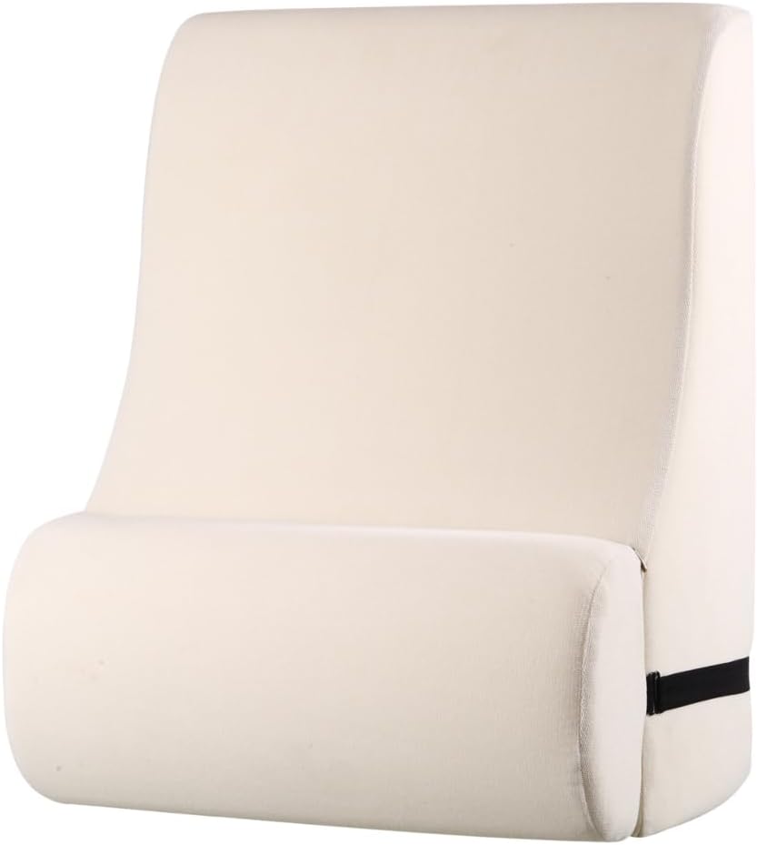 WSJHNLBEDC Lesekissen/Rückenkissen für Bett und Sofa, orthopädisches Keilkissen aus Memory-Schaum, verstellbare Kopfstütze und abnehmbarer Bezug für Rücken, Nacken und Beine, Beige, 57 x 45 x 30 cm