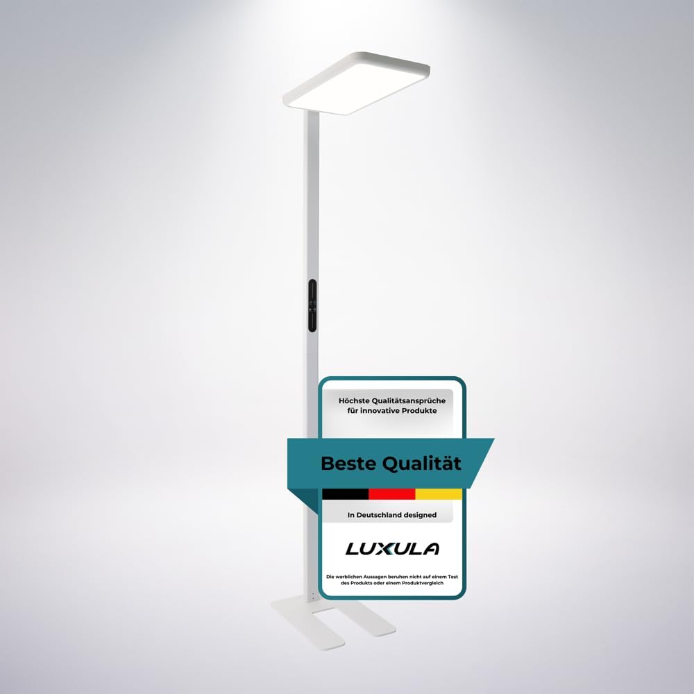 LUXULA LED-Büro-Stehleuchte, dimmbar, CRI>98 Vollspektrum, UGR