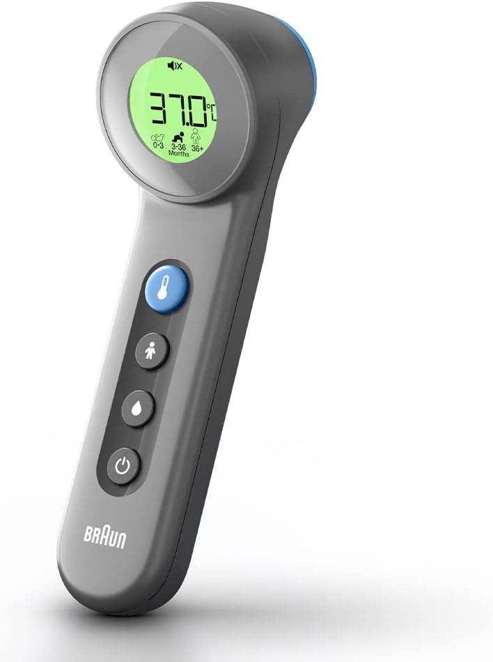 Braun Sensian 7 Kontaktloses Stirnthermometer, Age Precision-Technologie, 3-in-1, farbcodierte Digitalanzeige, geeignet für Babys und Kinder, die Marke Nr. 1 bei Ärzten (1), BNT400 – Bild 7