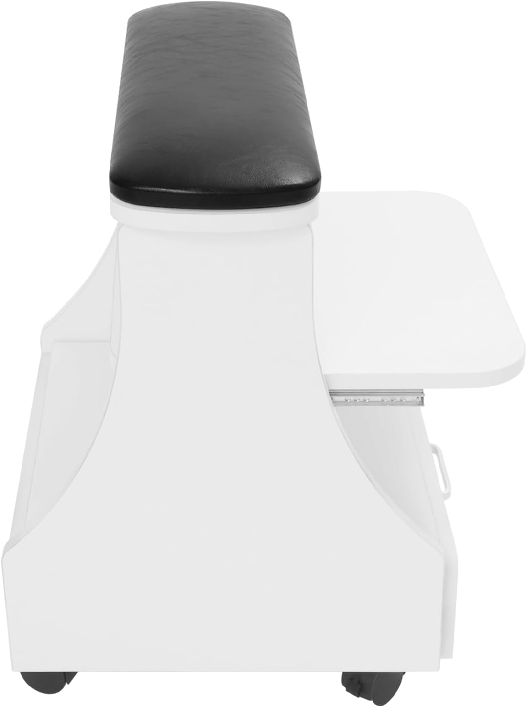 Fußstütze, Pediküre mit Rollen, Fußbadehocker, PU-Leder, verbreiternder Fußhocker, Ständer mit Schubladen, Fußstütze für Nagelstudio, Schönheitssalon, Heimfußpflege (schwarz) – Bild 3