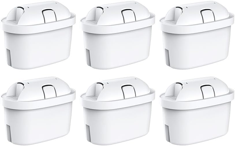 Kompatible Wasserfilterkartuschen, Ersatzfilter für Wasserfilterkannen, 6 Stück