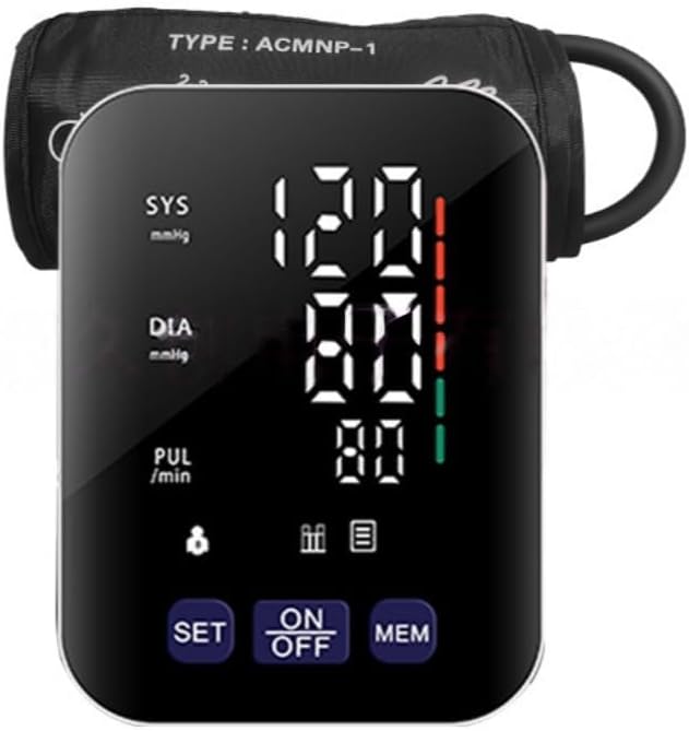 Blutdruckmessgerät Oberarm V8 Ultra, Blutdruckmessgerät Automatisches Oberarm-Blutdruckmessgerät mit Manschette, LED-Anzeige, kompakt und tragbar, für den Heimgebrauch und auf Reisen – Bild 8