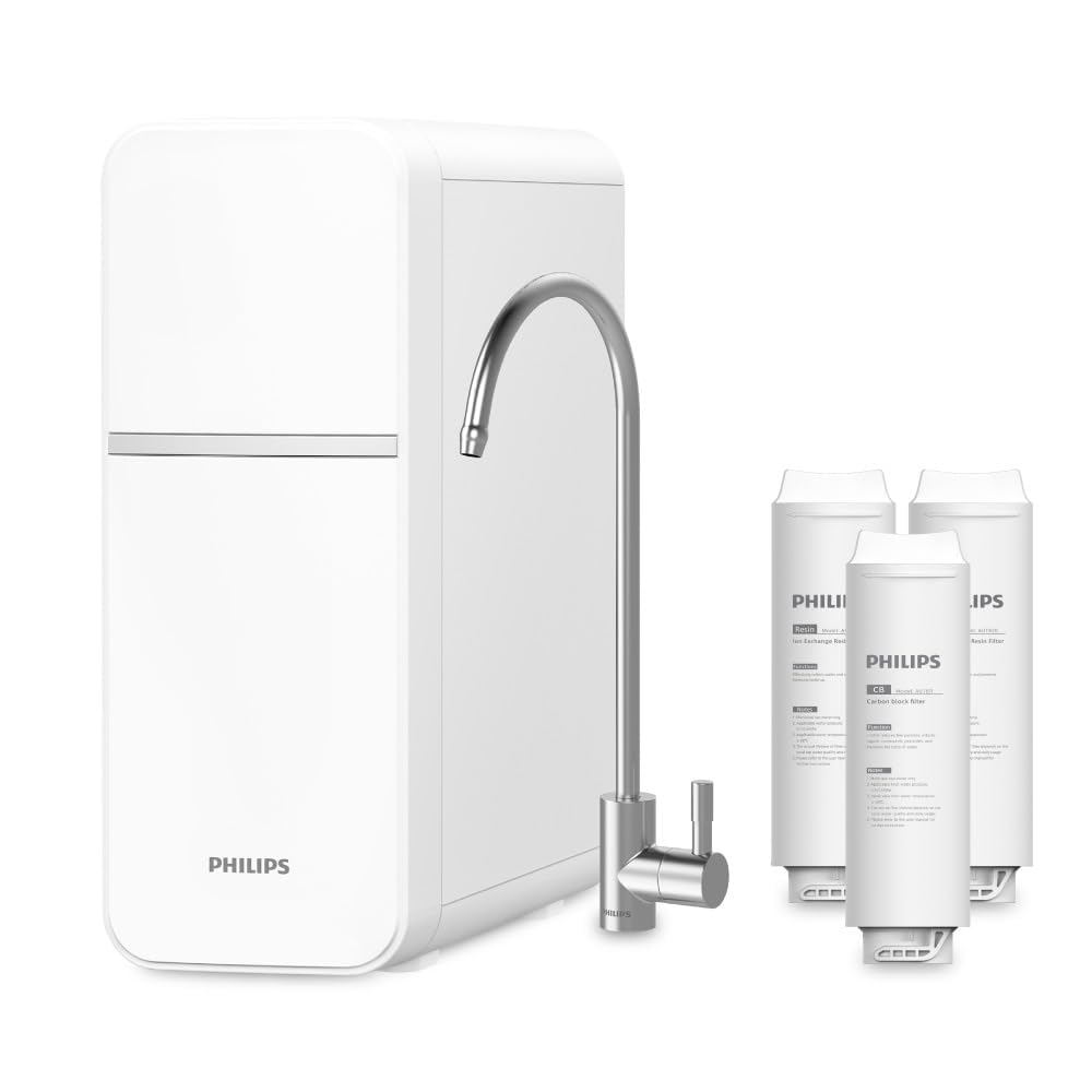 Philips Wasser-Mikrofiltrationssystem, verbesserter Wassergeschmack, langlebiger Filter, kompaktes Design und einfache Installation