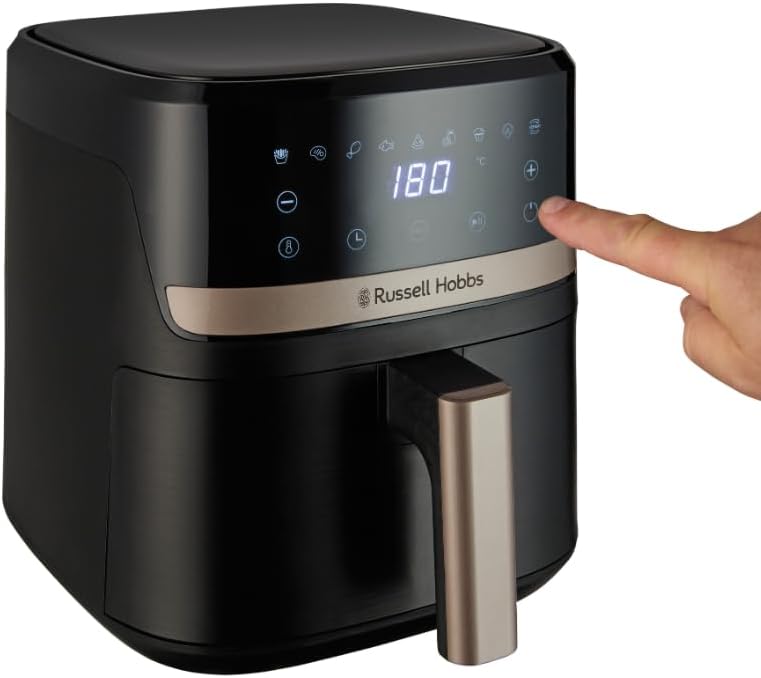 Russell Hobbs SatisFry 27610-56 Heißluftfritteuse L, 4,3 l, Rapid AirFryer (sehr kleines Gehäuse, sehr leise, 9 Programme), spülmaschinenfest, Fritteuse ohne Öl, Touchscreen, Grillen, Backen, Braten usw – Bild 5