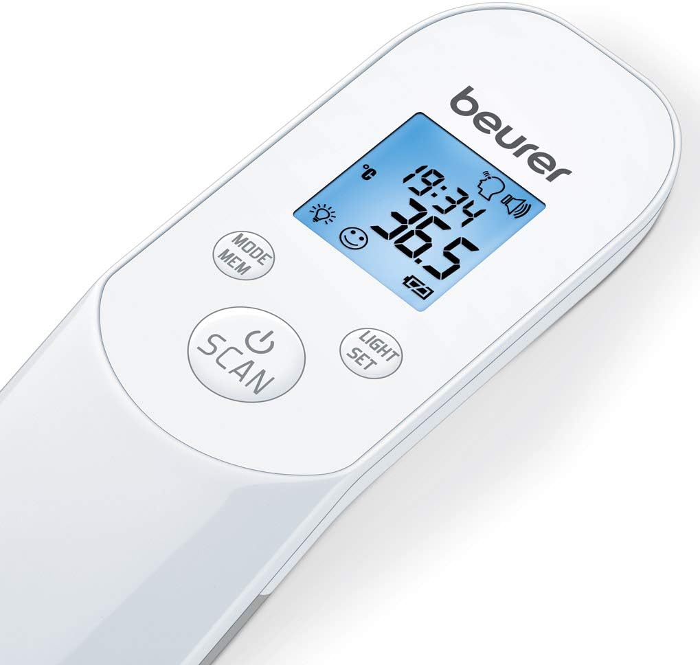 Beurer FT 85 berührungsloses digitales Infrarot-Thermometer, Fieberthermometer zur hygienischen und sicheren Messung der Körpertemperatur an der Stirn. – Bild 3