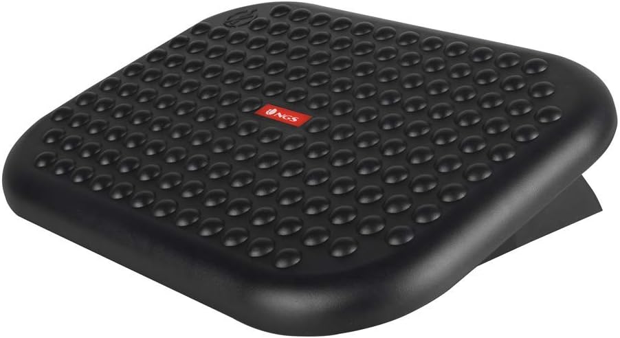 NGS Footnest Ergonomische höhenverstellbare Fußstütze, Bürofußstütze mit Neigung 0° - 15º und rutschfestem Fuß