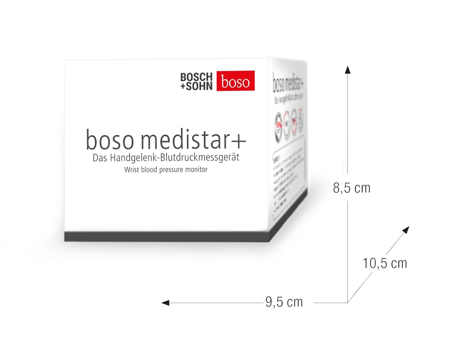 Boso Medistar+ Blutdruckmessgerät-Manschette mit Speicher für 90 Messungen, extragroßem Display und Arrhythmie-Erkennung – inkl. Handgelenksmanschette, 13,5–21,5 cm – Bild 3