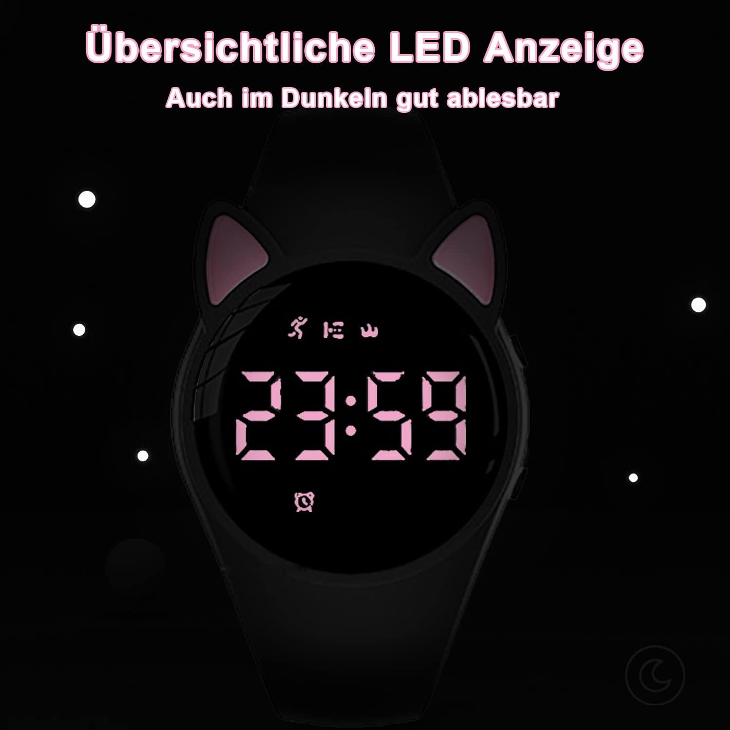 Kinder Schrittzähler Uhr Fitness Tracker Ohne App/Handy, IP68 wasserdichte Digitale Armbanduhr Sportuhr mit Schrittzähler Kalorienzähler Distanzzähler Timer Wecker für Kinder Mädchen Jungen – Bild 8
