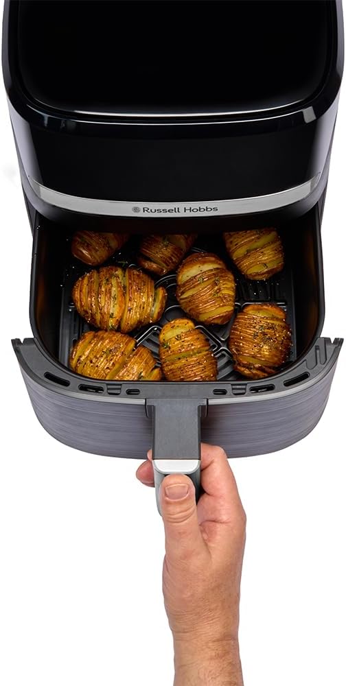 Russell Hobbs SatisFry 27621-56 Heißluftfritteuse XL 5,5 L Rapid AirFryer (kompaktes Gehäuse, sehr leise) (9 Programme, spülmaschinenfest, Fritteuse ohne Öl, Touchscreen, Grillen, Backen) – Bild 7