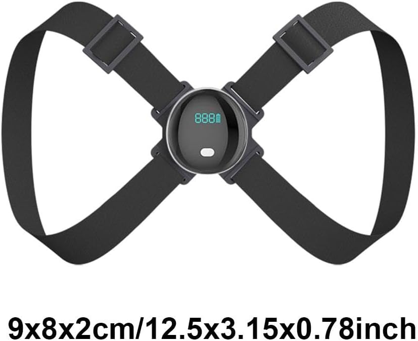 Rückenhaltungsorthese, Rückentrainer, Verstellbar, Leicht, Wiederaufladbar über USB, mit Vibrationsinnerung, Rückenstütze für Kinder, Schwarz – Bild 3