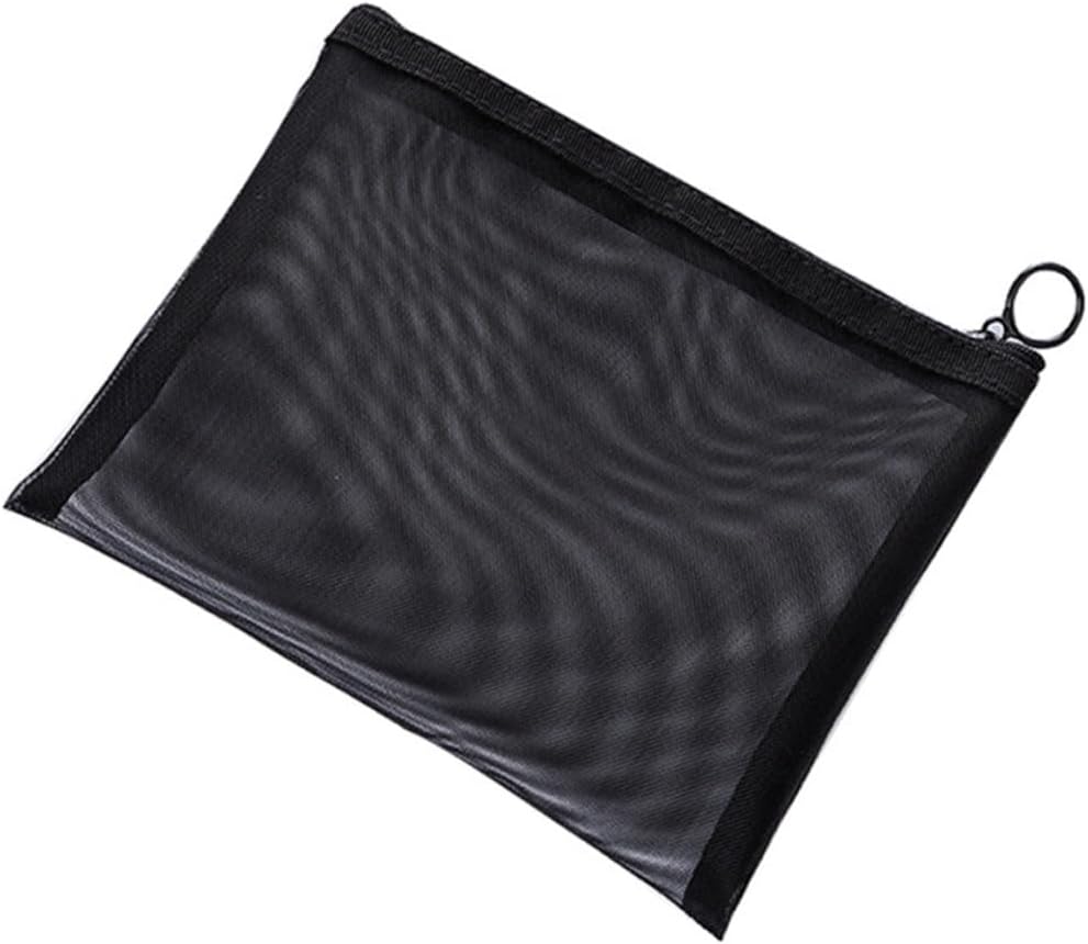 WOONEKY 3-teiliges Set Netz-Kosmetiktaschen, tragbare Make-up-Tasche für Frauen, für Reisen, Fitnessstudio und Alltag, großes Fassungsvermögen, Schwarz – Bild 9