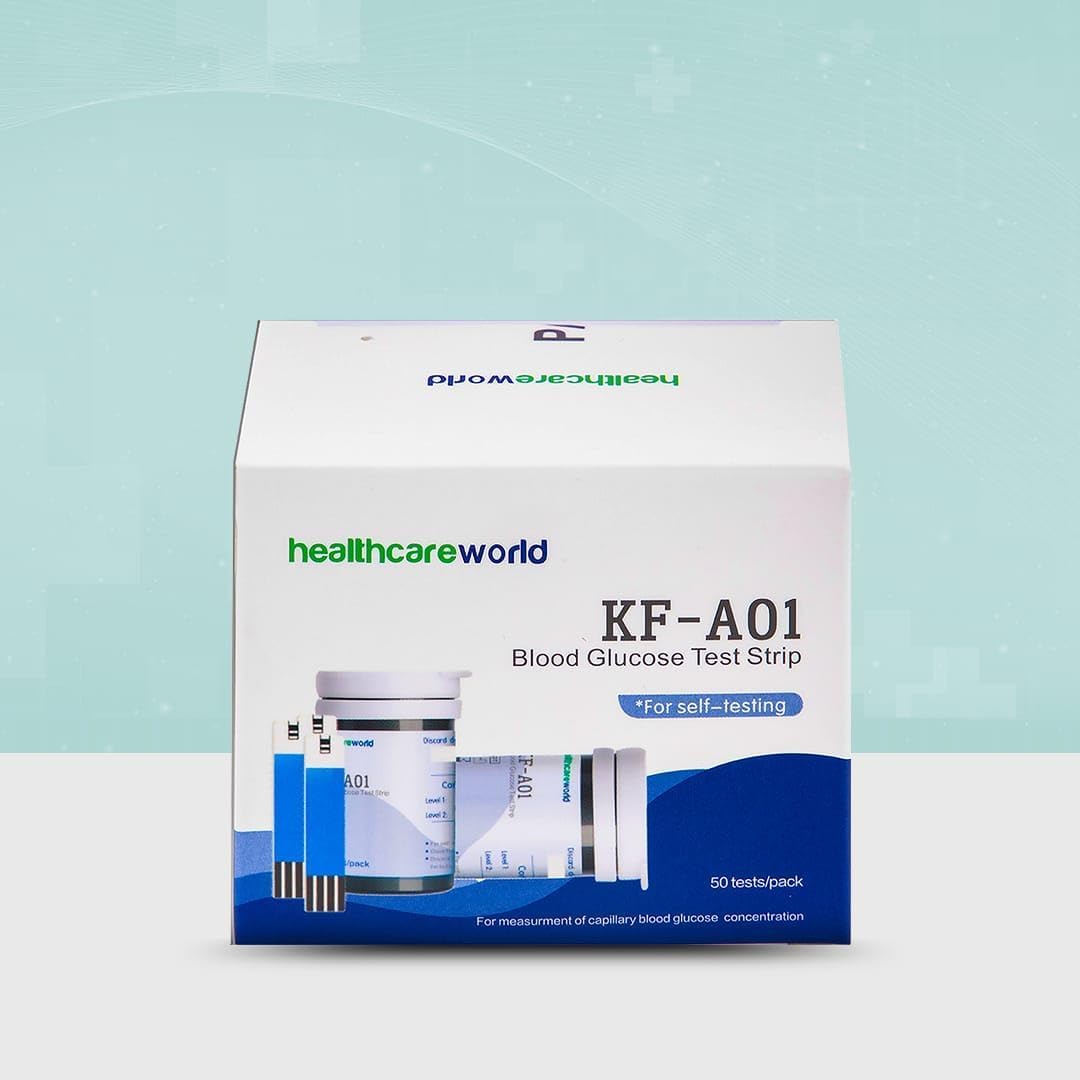 Healthcare World Blutzuckermessgerät Set mit 10 Teststreifen & 60 Lanzetten – Präziser No-Coding Glukometer für Diabetes-Tests, Blutglukose Zuhause, Schnelle Messergebnisse, Tragbares Diabetiker-Gerät – Bild 8