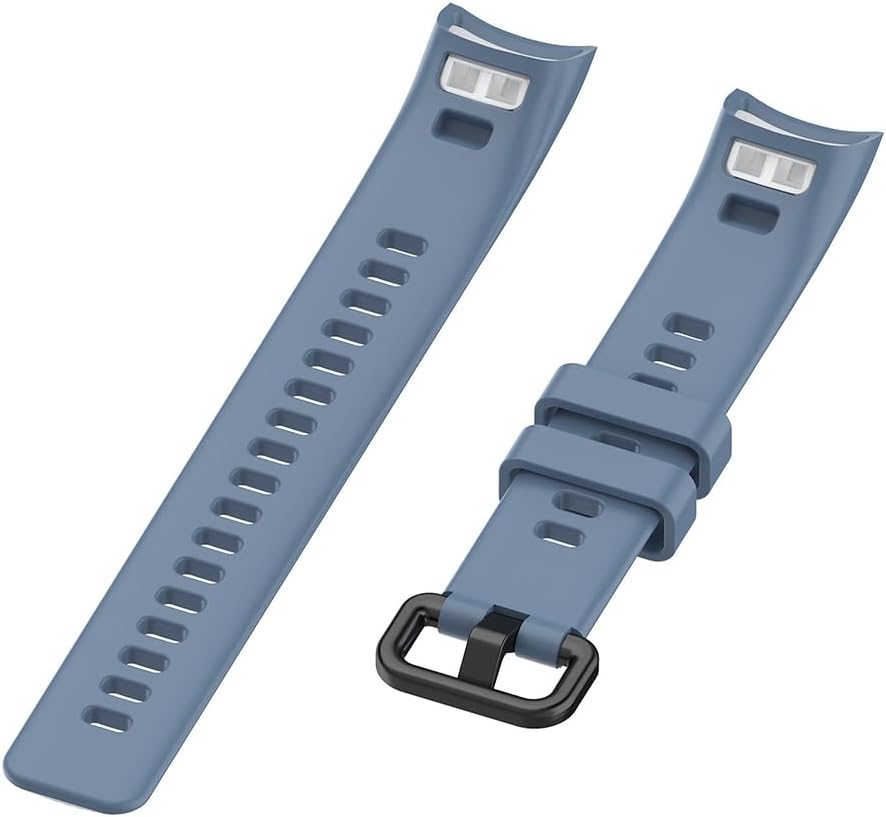 Silikonarmband für Honor Band 5 / Band 4, Sportuhrenarmband, wasserdicht, langlebig, Rock Blue – Bild 4