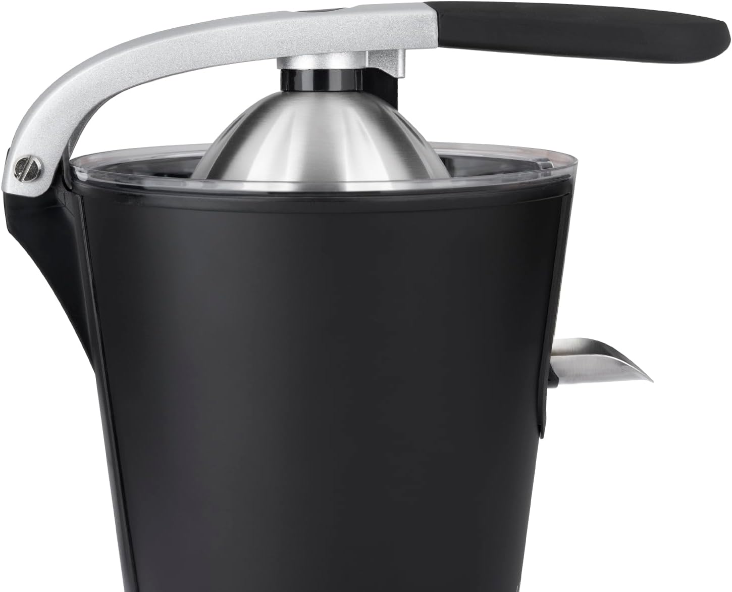 H.Koenig Elektrische Zitruspresse AGR82 BPA-frei, Orangen-, Zitronen-, Grapefruitsaft, schnell, automatisch, leise, leistungsstark, 160 W, Tropfstopp, spülmaschinenfest, schwarz – Bild 9