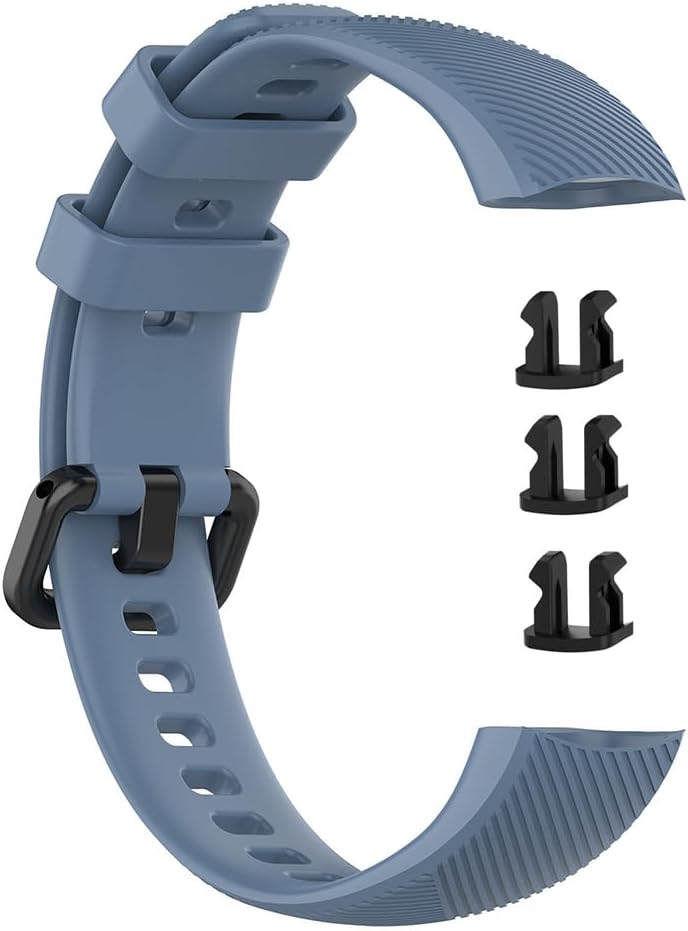 Silikonarmband für Honor Band 5 / Band 4, Sportuhrenarmband, wasserdicht, langlebig, Rock Blue – Bild 3