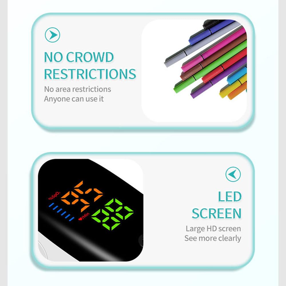 Snapbuy Pulsoximeter/Blutsauerstoffmessgerät/Oximeter für Finger/mit OLED-Display/Professionell und hohe Genauigkeit/Ideal für Familien, ältere Menschen und Krankenhäuser – Bild 4